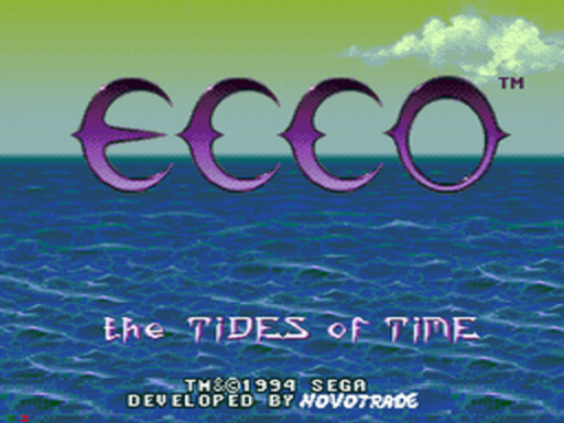 Ecco The Tides Of Time title screen for Sega Mega CD